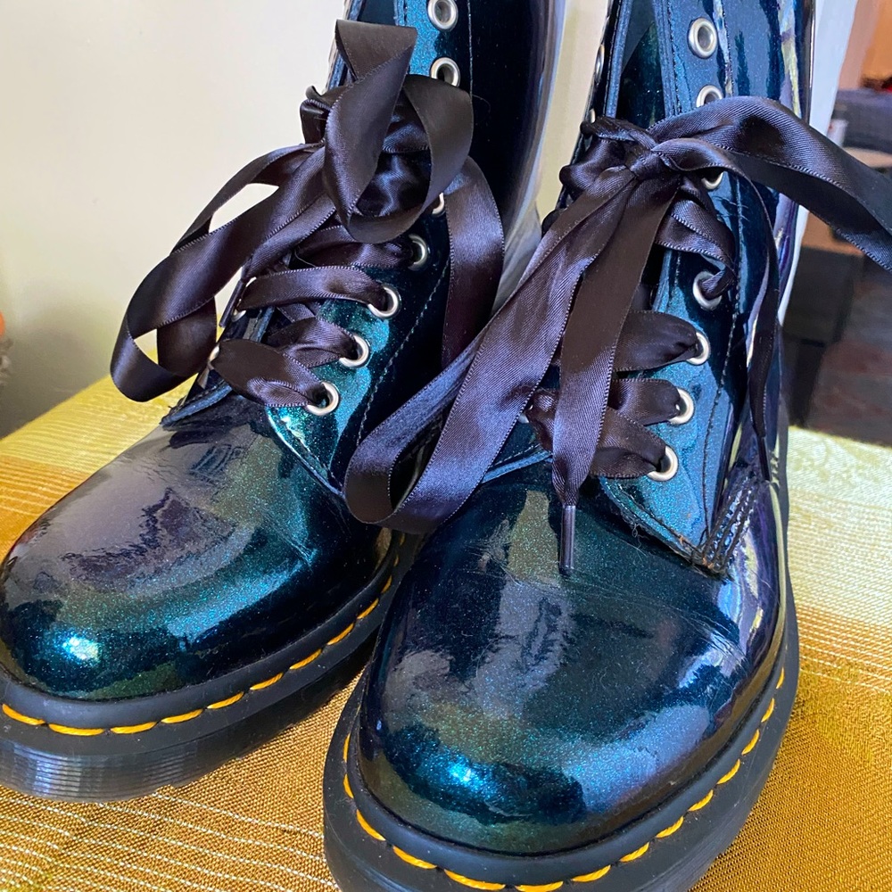 Dr. Marten’s blue purple boots